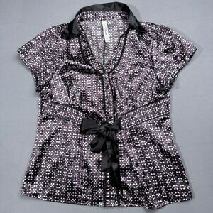 Vintage L.A. Blues‎ Abstract Print Button-Up Shirt Size Large